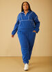 Piped Fleece Pullover, Royal Blue image number 3