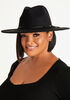 Black Braided Trim Panama Hat, Black image number 0