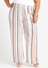 Striped Smocked Waist Wide Leg Pant, Multi image number 0