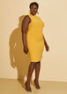 Mock Neck Bodycon Dress, Nugget Gold image number 2
