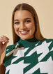 Houndstooth Sweater Midi Dress, EDEN image number 2