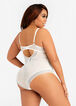 Mesh Cutout Lingerie Bodysuit, White image number 1