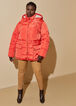 Faux Shearling Lined Puffer Coat, Orange image number 3