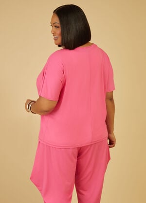Dolman Sleeved Knit Top, Fuchsia image number 1