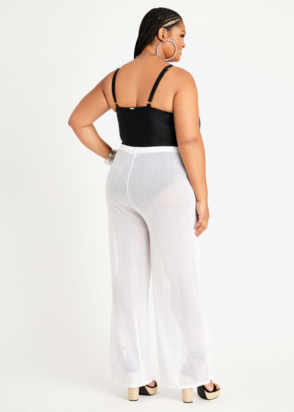 Open Knit Pants, White image number 1