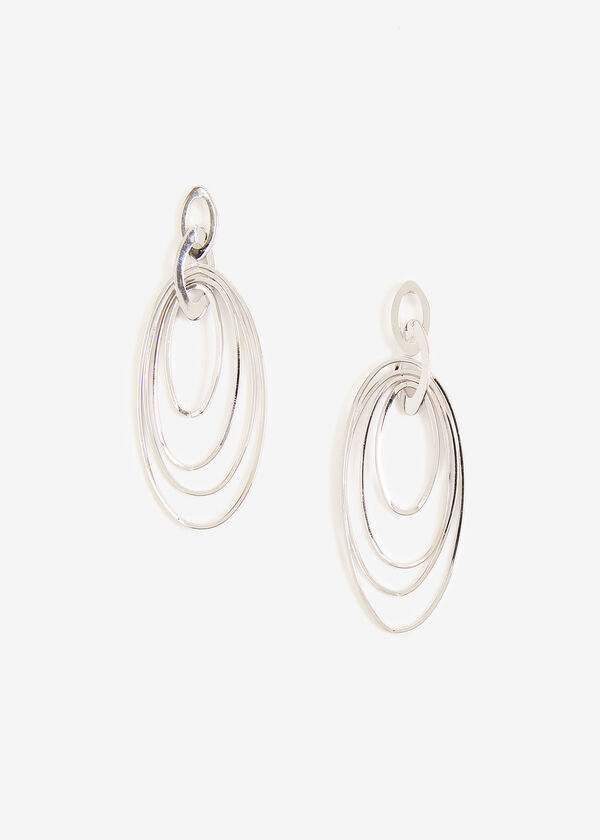 Statement silver hoop earrings trendy costume jewelry Fashion Jewelry