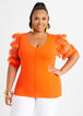 Plus Size top embellished festive plus size t-shirt jersey tee image number 0