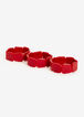 Red Geo Disc Stretch Bracelets, Chili Pepper image number 0