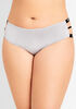 Microfiber Cutout Hipster Panty, Heather Grey image number 0