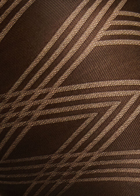 Chevron Textured Footed Tights, Chocolate Brown image number 1