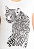 Rhinestone Leopard Graphic Tee, White image number 1