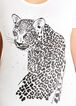 Rhinestone Leopard Graphic Tee, White image number 1