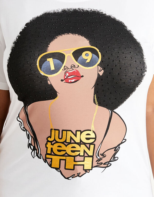 Juneteenth Necklace Graphic Tee, White image number 1