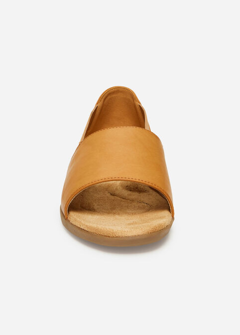 Sole Lift Faux Leather Slip-Ons, Tan image number 4
