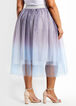Glitter Ombre Tulle Midi Skirt, Alloy image number 1