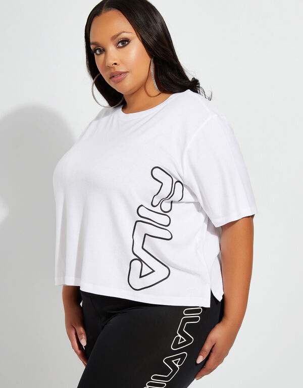 FILA Brunch Cropped Tee, White image number 0
