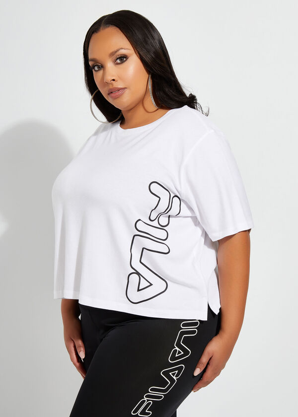 FILA Brunch Cropped Tee, White image number 0