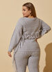 Fringed Cable Knit Sweater, Heather Grey image number 1