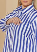 Striped Hi Low Shirt, Peacoat image number 3