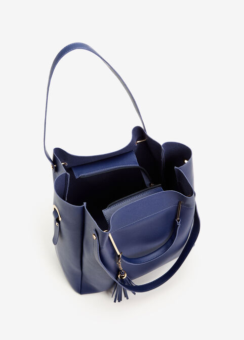 Convertible Faux Leather Tote, Sodalite image number 2