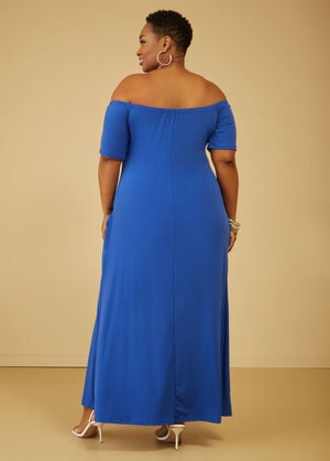 Faith Off The Shoulder Maxi Dress, Surf The Web image number 1