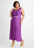 Grommet Waist Maxi Dress, Purple Magic image number 0