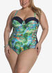 Trendy Plus Size Sun & Sea Cutout Tummy Control One Piece Swimsuit image number 0