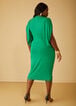 Split Sleeved Ruched Bodycon Dress, Jelly Bean image number 1