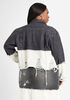 Distressed Dip Dye Denim Jacket, Black Combo image number 1