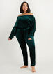 Plus Size Cozy Lounge Velvet Luxe Jogger Sexy Stretch Jumpsuit image number 0