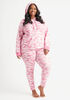 Kensie Camo Print Pajama Set, Pink image number 2
