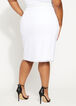 Mesh Metallic Stripe Skirt, White image number 1