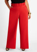 Plus Size Chic Crepe Stretch High Waist Wide Leg Dress Work Pants image number 0