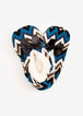 MeMoi Chevron Faux Sherpa Slippers, Blue image number 0