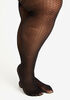 Sheer Net Footed Tights, Black image number 0