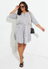 French Terry Ruched Dress, Heather Grey image number 3