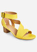 Sole Lift Emboss Wide Width Sandal, Mustard image number 0