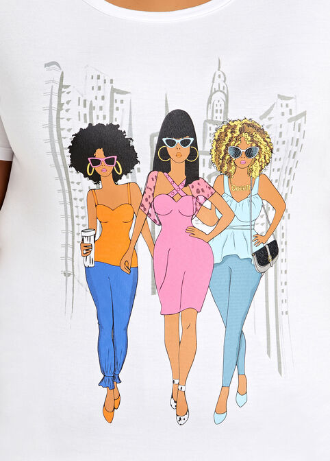 Fly Women In The City Graphic Tee, White image number 1