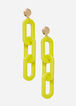 Chunky Chain-Link Drop Earrings, Warm Olive image number 0