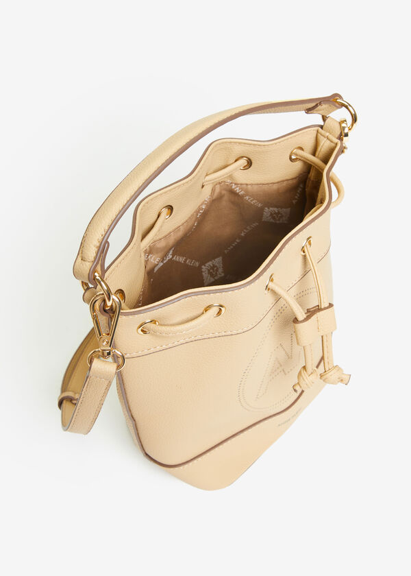 Anne Klein Perforated Bucket Bag, Tan image number 3
