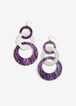 Purple Interlocking Drop Earrings, Purple Magic image number 0