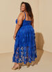 Embroidered Mesh Bustier Dress, Sodalite image number 2