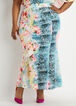 Floral Lace Flounce Maxi Skirt, Multi image number 0