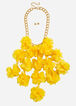 Chiffon Floral Necklace Set, Buttercup image number 0