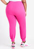 Crystal Embellished Love Printed Joggers, Fuchsia Red image number 1