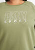 DKNY Sport Fleece Sweatshirt, Olive image number 2