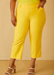 High Rise Power Twill Capris, Maize image number 2