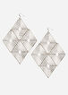 Silver Diamond Drop Earrings, Silver image number 0