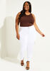 Two Button Mid Rise Skinny Jeans, White image number 0