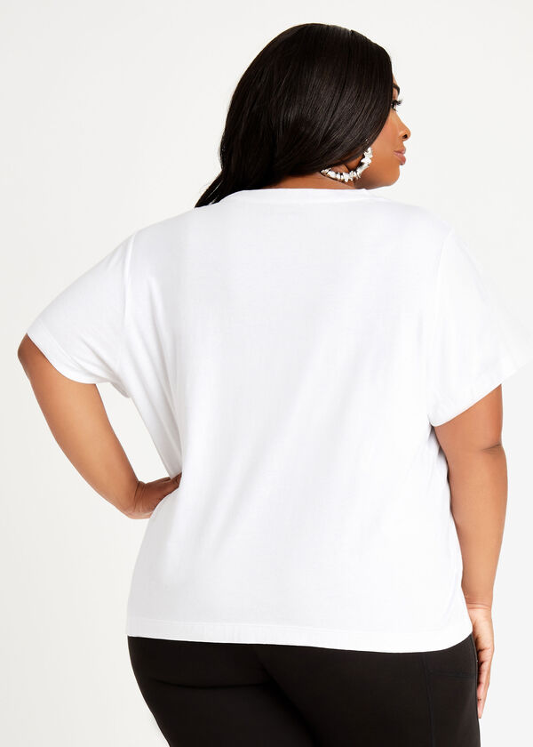 DKNY Jeans Logo Graphic Tee, White image number 2